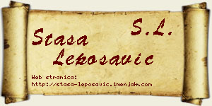 Staša Leposavić vizit kartica